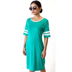NWT Lularoe Juliá Dress  green sporty cute casual street  MIDI fitted stretch XS